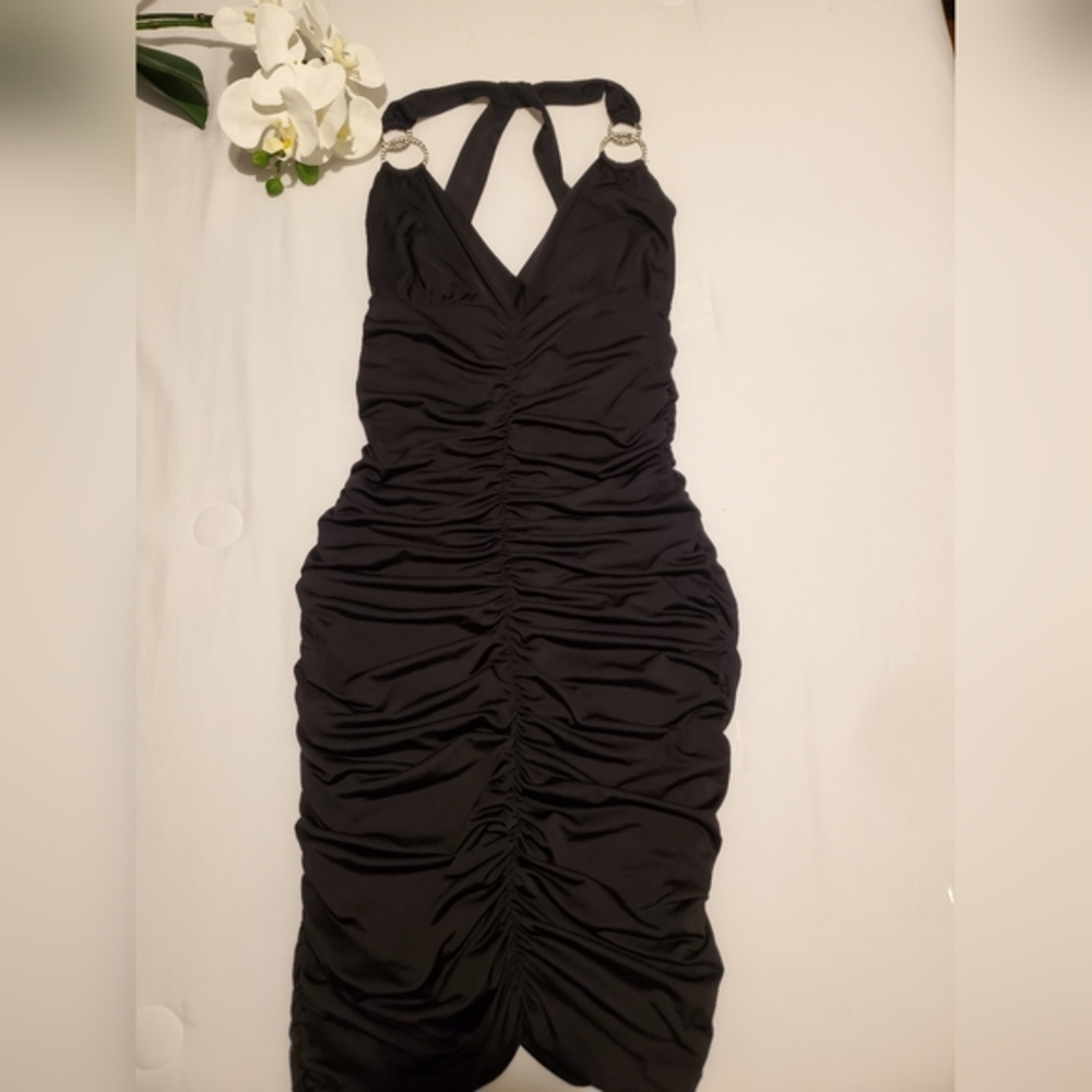 Black rushed dress size S